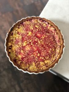 Pie de Frambuesa con Chocolate blanco